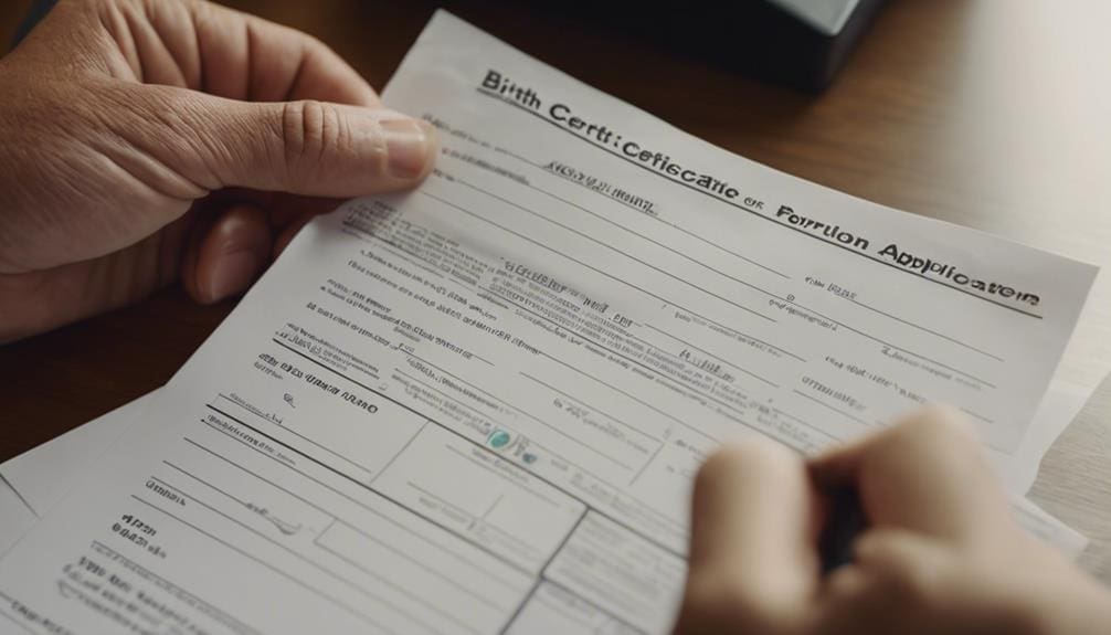 birth certificate application process