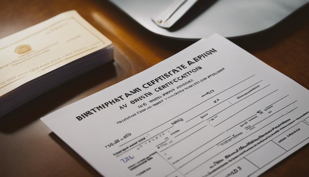 birth certificate request processing