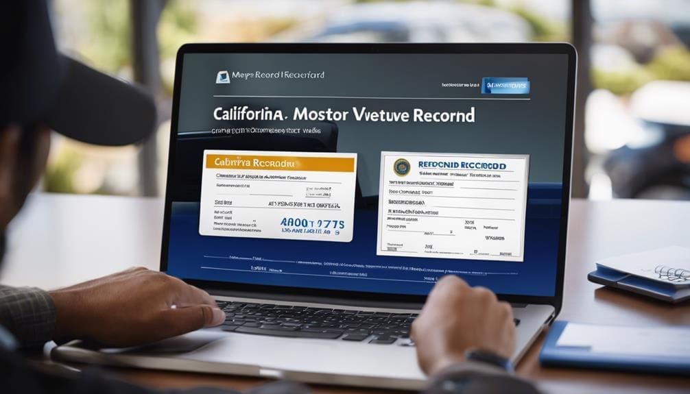 california driving record request