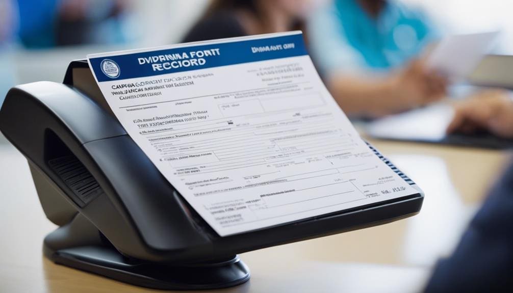 california driving record request