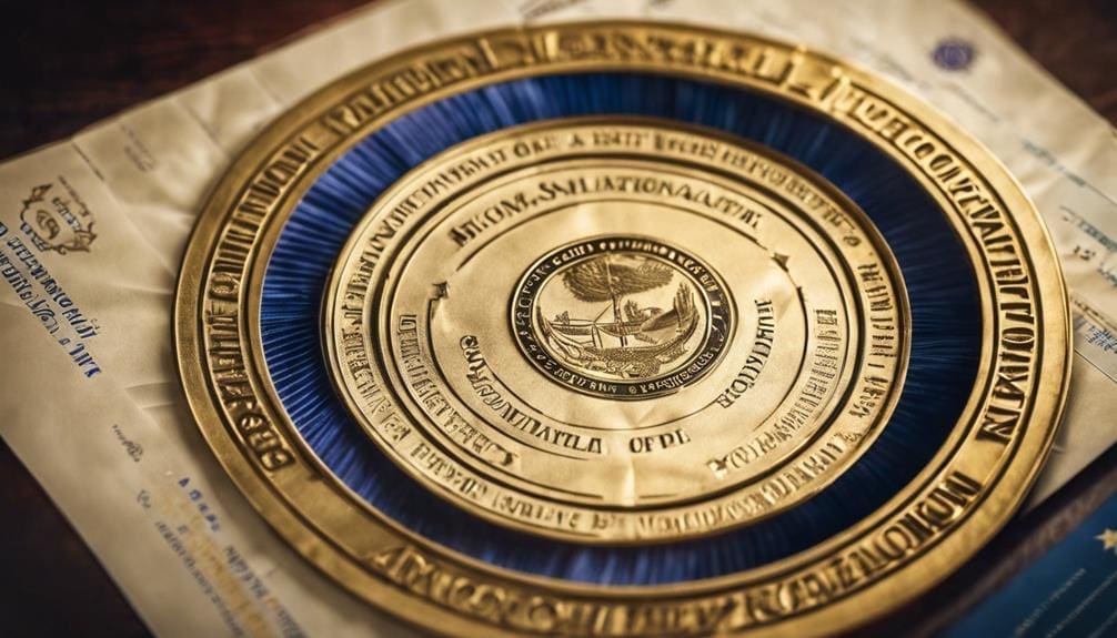 certification of authenticity document