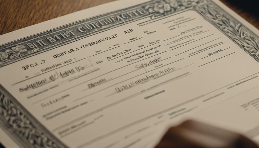 choosing appropriate birth certificate