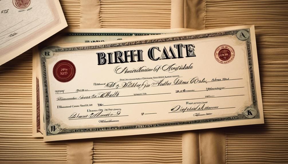 different birth certificate options