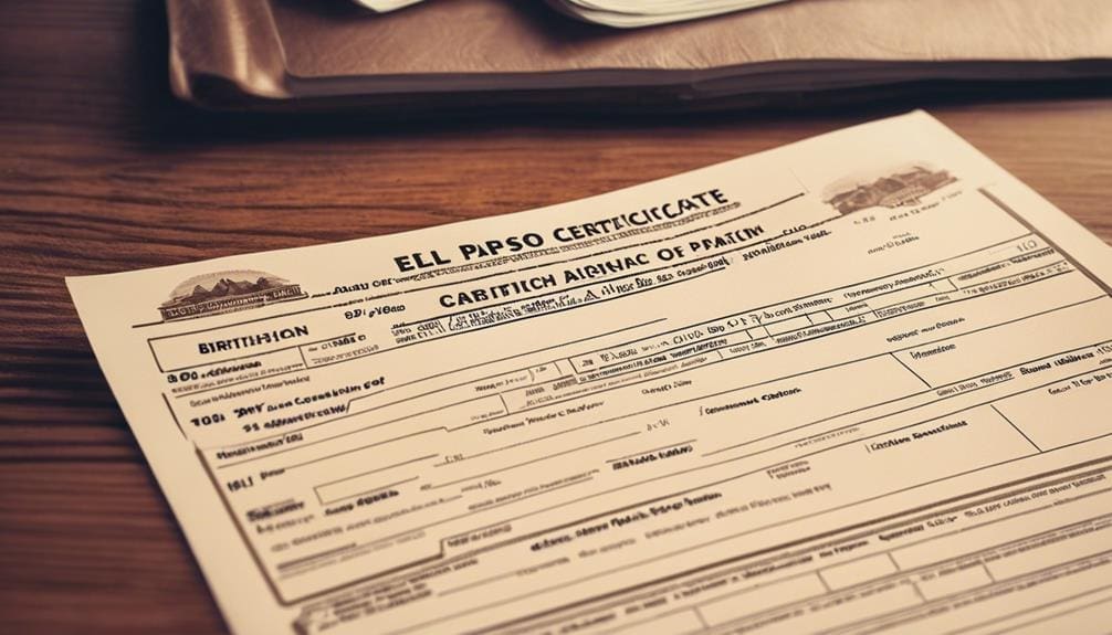 el paso birth certificate