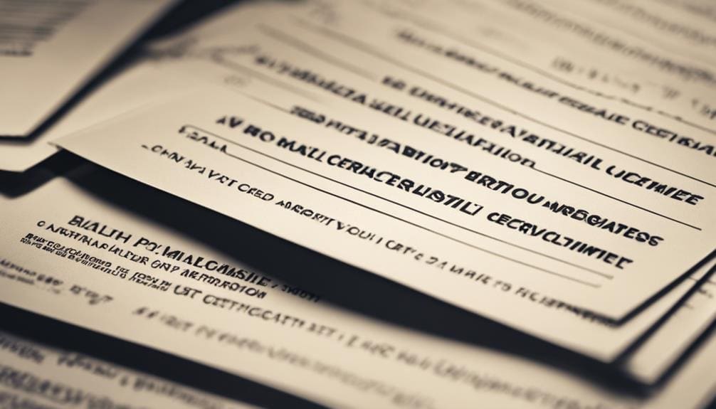 legal papers for authentication