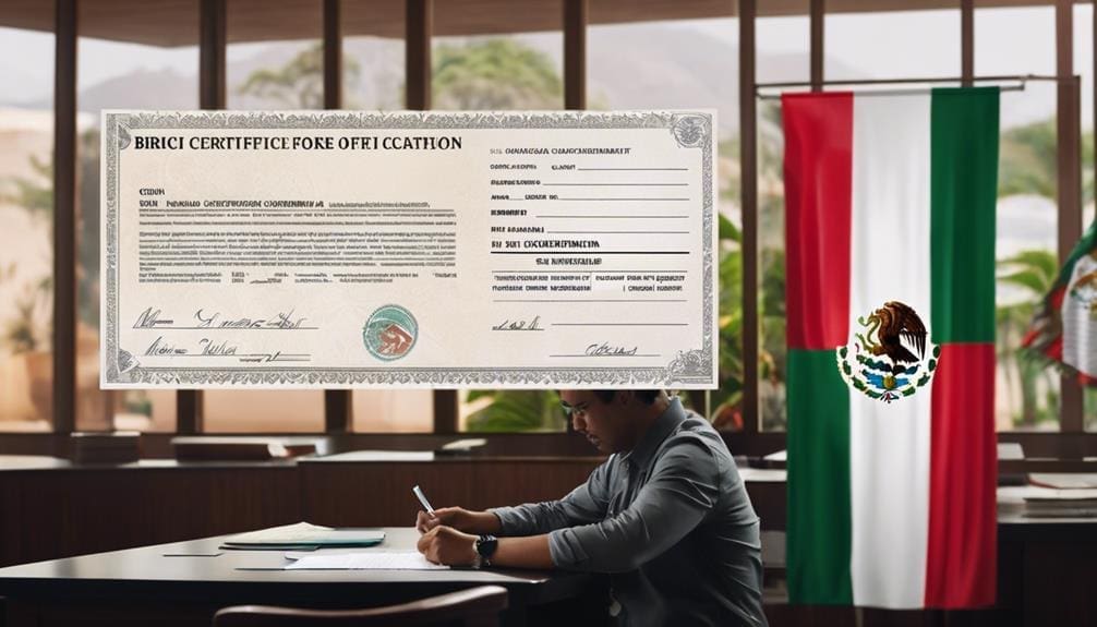 mexican birth certificate process